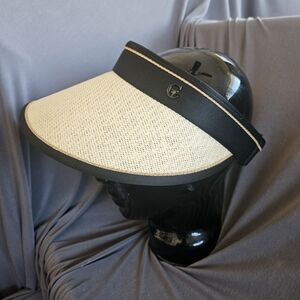Black and Cream  Sun Visor